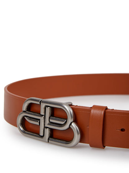 Elegant Tobacco Brown Leather Belt