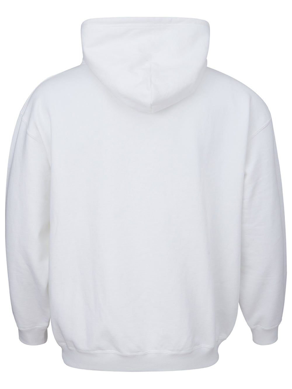 Elegant White Hooded Logo Sweatshirt