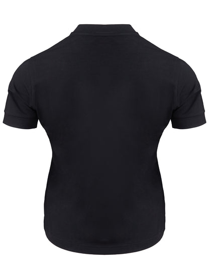 Elegant Black Logo Print Tee