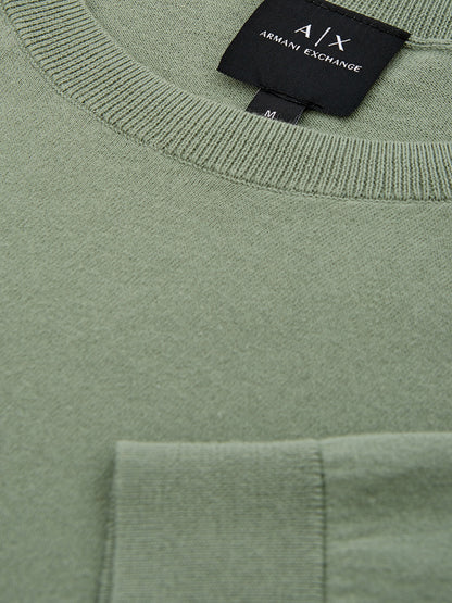 Elegant Green Cotton Tee with Timeless Elegance