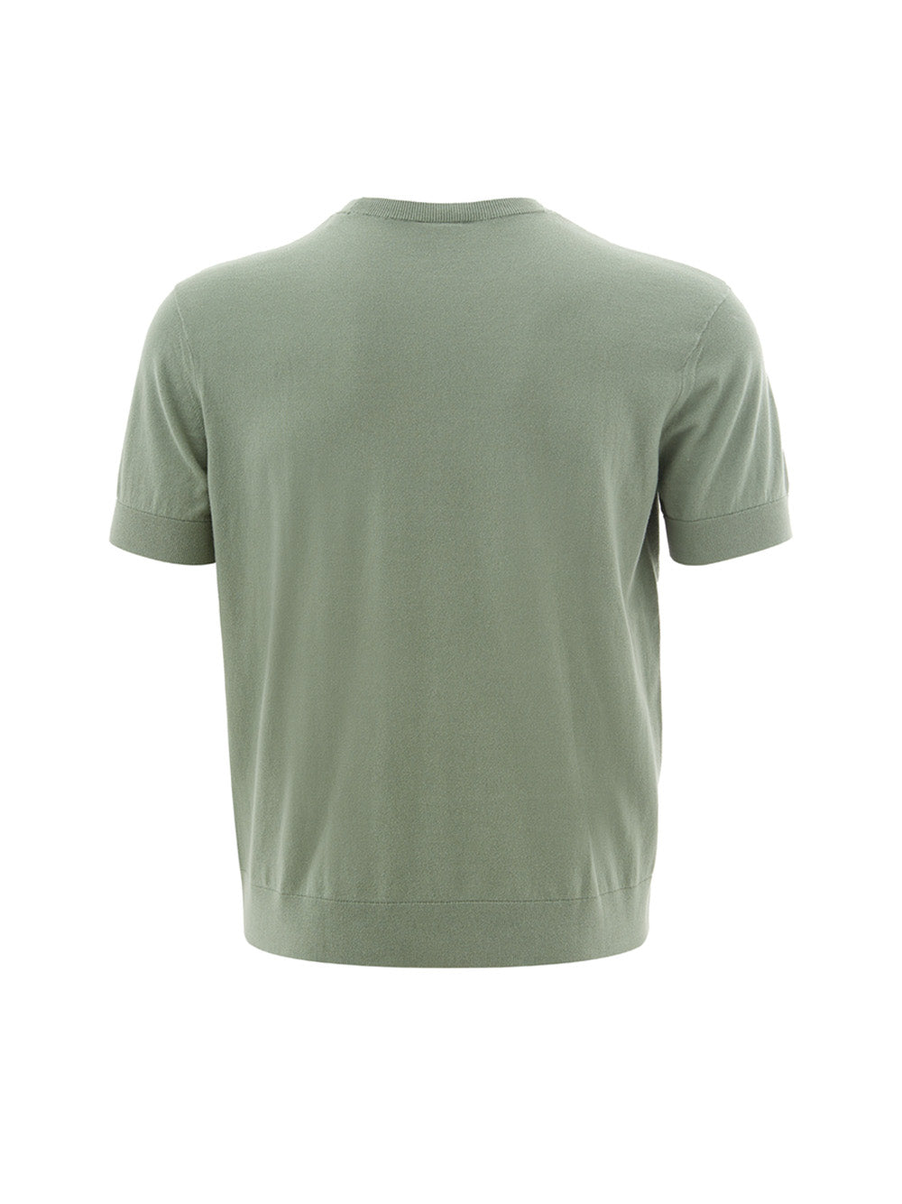 Elegant Green Cotton Tee with Timeless Elegance