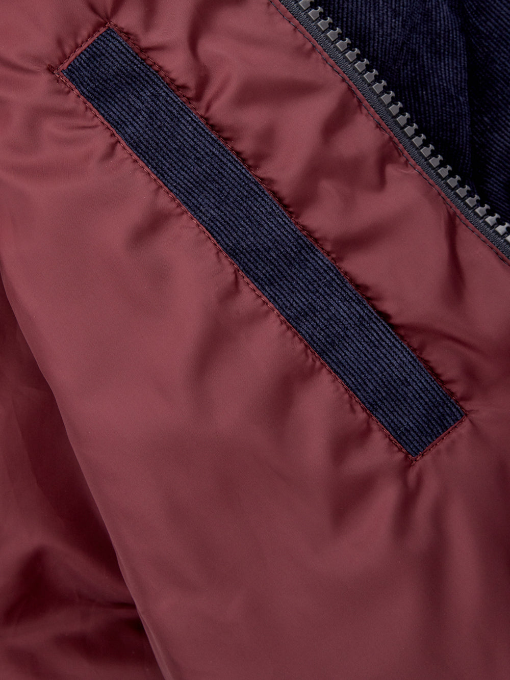 Quilted Corduroy Blue Puffy Jacket