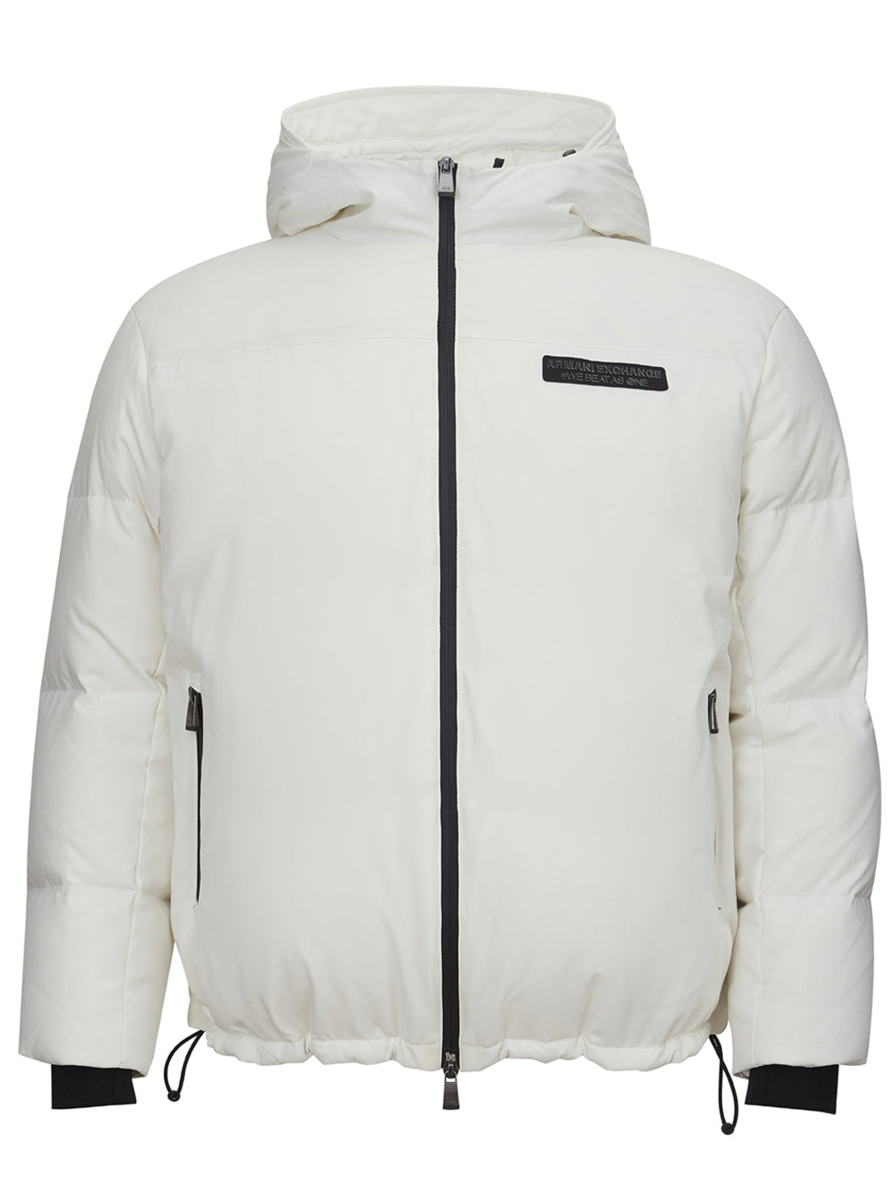 Elegant Quilted White Jacket with Adjustable Hood