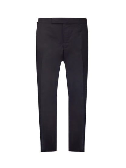 Elegant Black Wool Trousers - Regular Fit