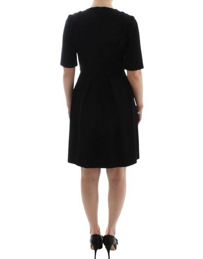 Black short sleeve venus dress