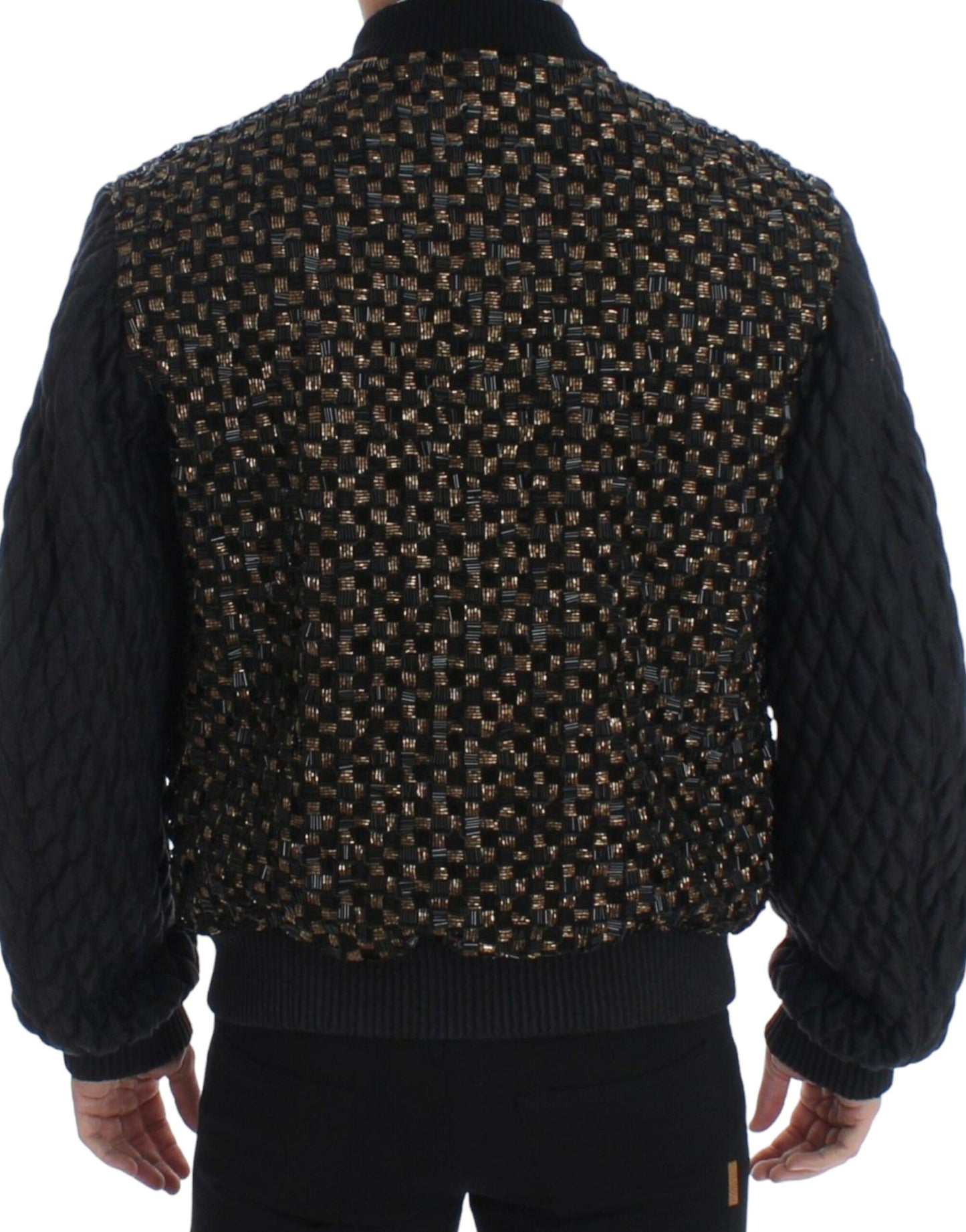 Black Sequined Goatskin Jacket