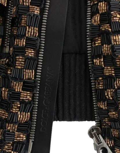 Black Sequined Goatskin Jacket