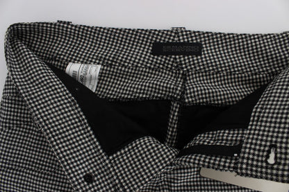 Chic Checkered Black & White Regular Fit Pants