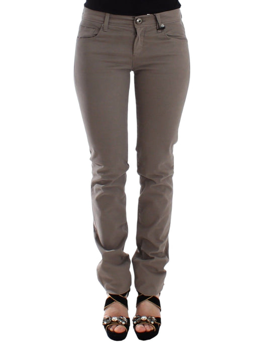 Taupe Beige Slim Jeans Denim Pants Skinny