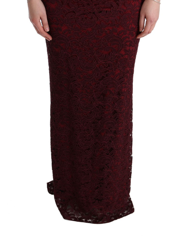 Bordeaux Sheath Dress with Silk Lining