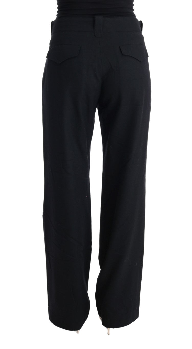 Elegant Black Formal Cotton Pants