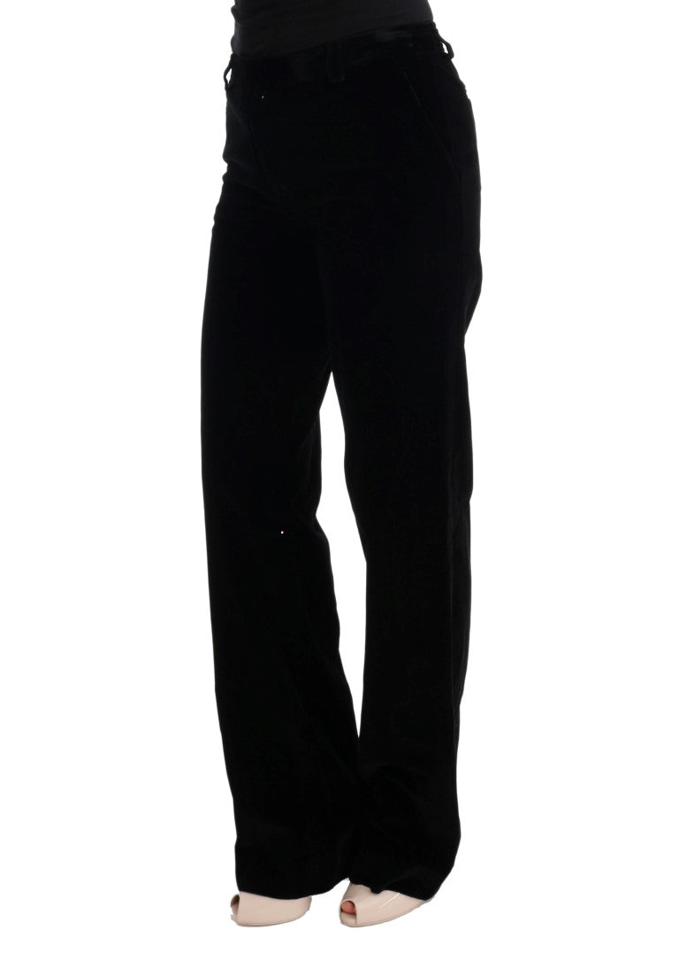 Chic Black Regular Fit Trousers