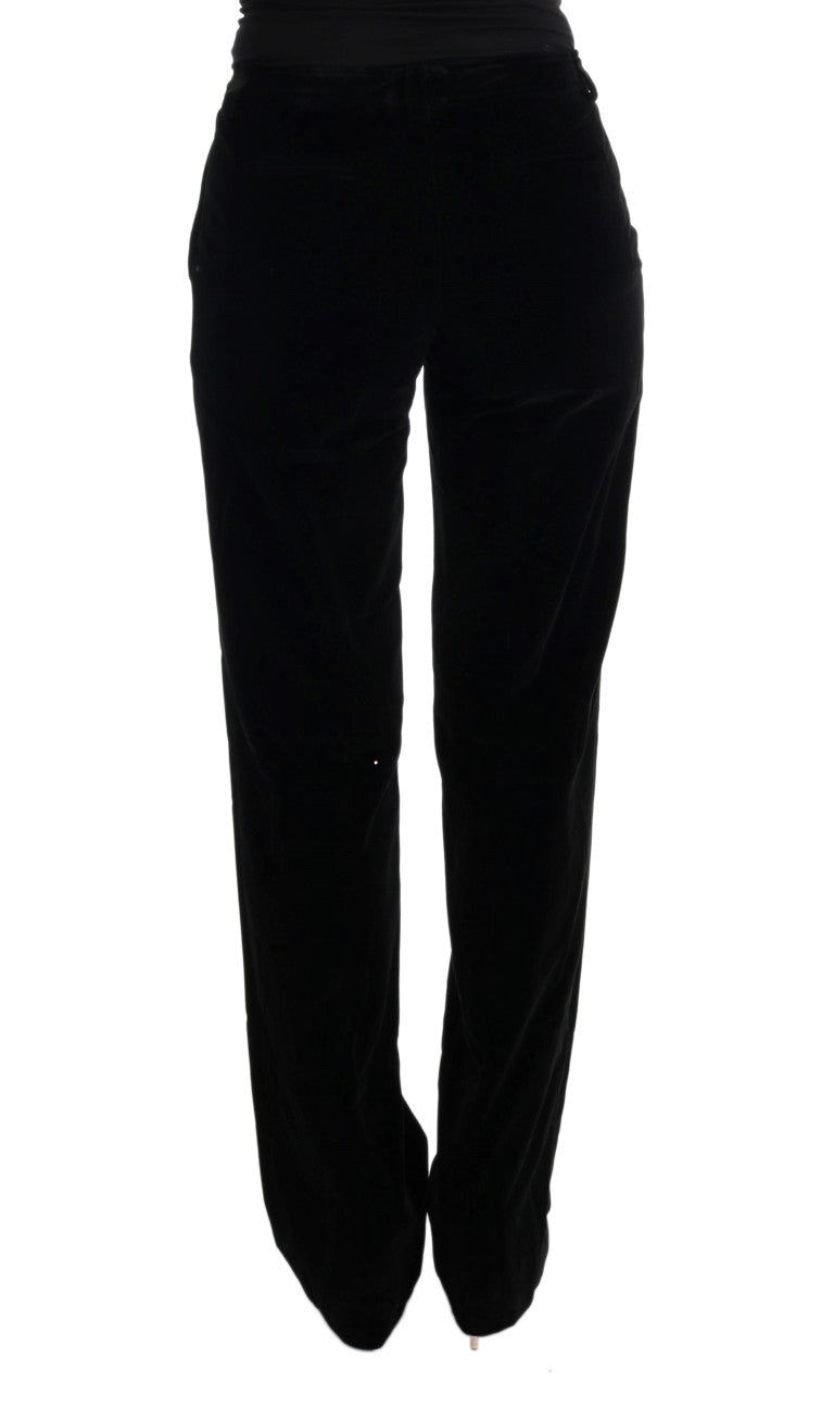 Chic Black Regular Fit Trousers