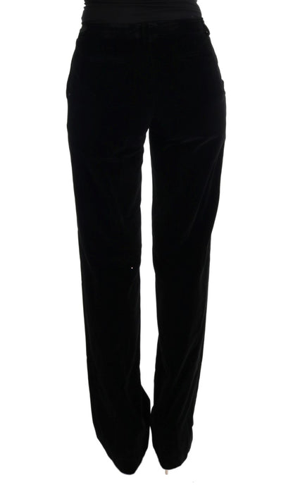 Chic Black Regular Fit Trousers