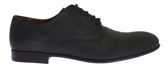 Elegant Green Leather Derby Shoes