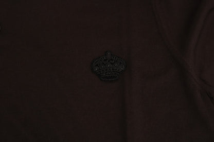 Royal Crown Embroidered Cashmere Polo T-Shirt