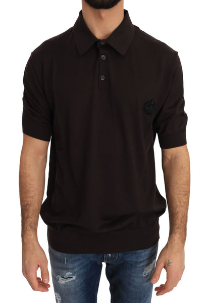 Royal Crown Embroidered Cashmere Polo T-Shirt