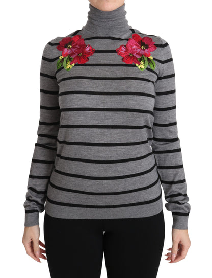 Elegant Embroidered Cashmere-Silk Sweater