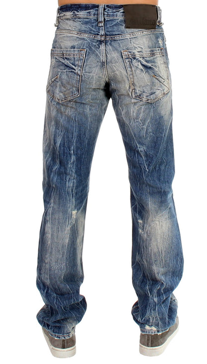 Distressed Easy-Fit Galliano Cotton Jeans