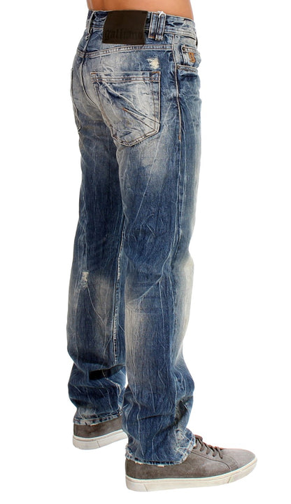 Distressed Easy-Fit Galliano Cotton Jeans