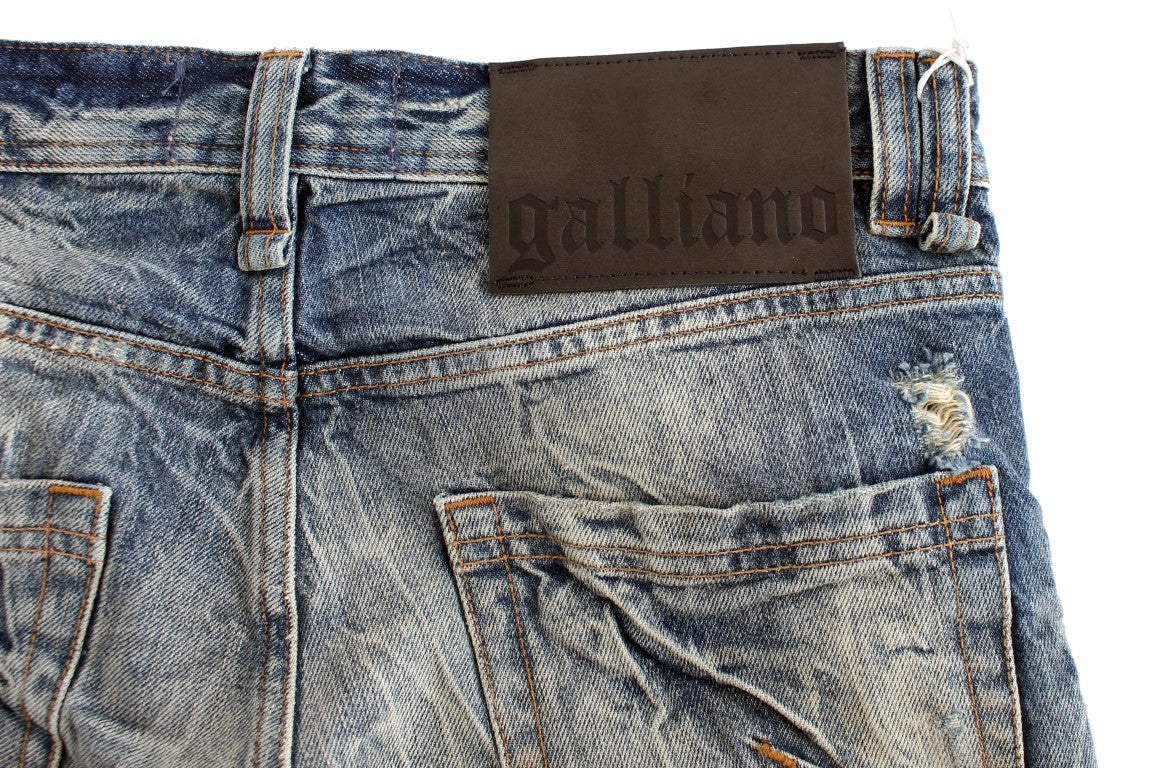 Distressed Easy-Fit Galliano Cotton Jeans