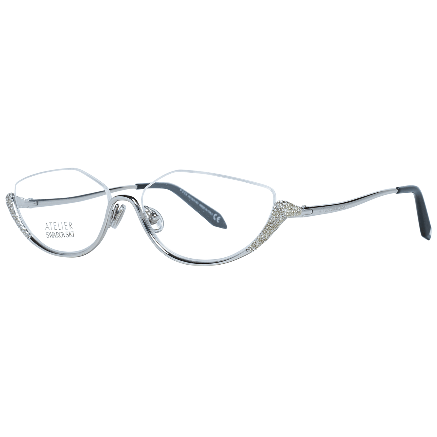 Sleek Silver Cat Eye Designer Frames