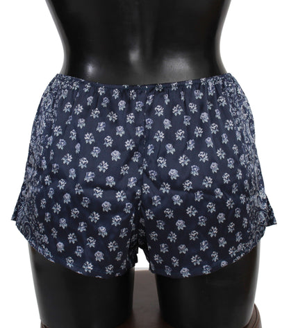 Italian Silk Lingerie Shorts in Serene Blue