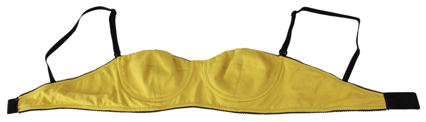 Sunshine Yellow Cotton Blend Bra