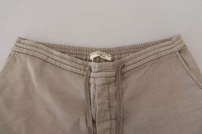 Light Gray Straight Cotton Pants