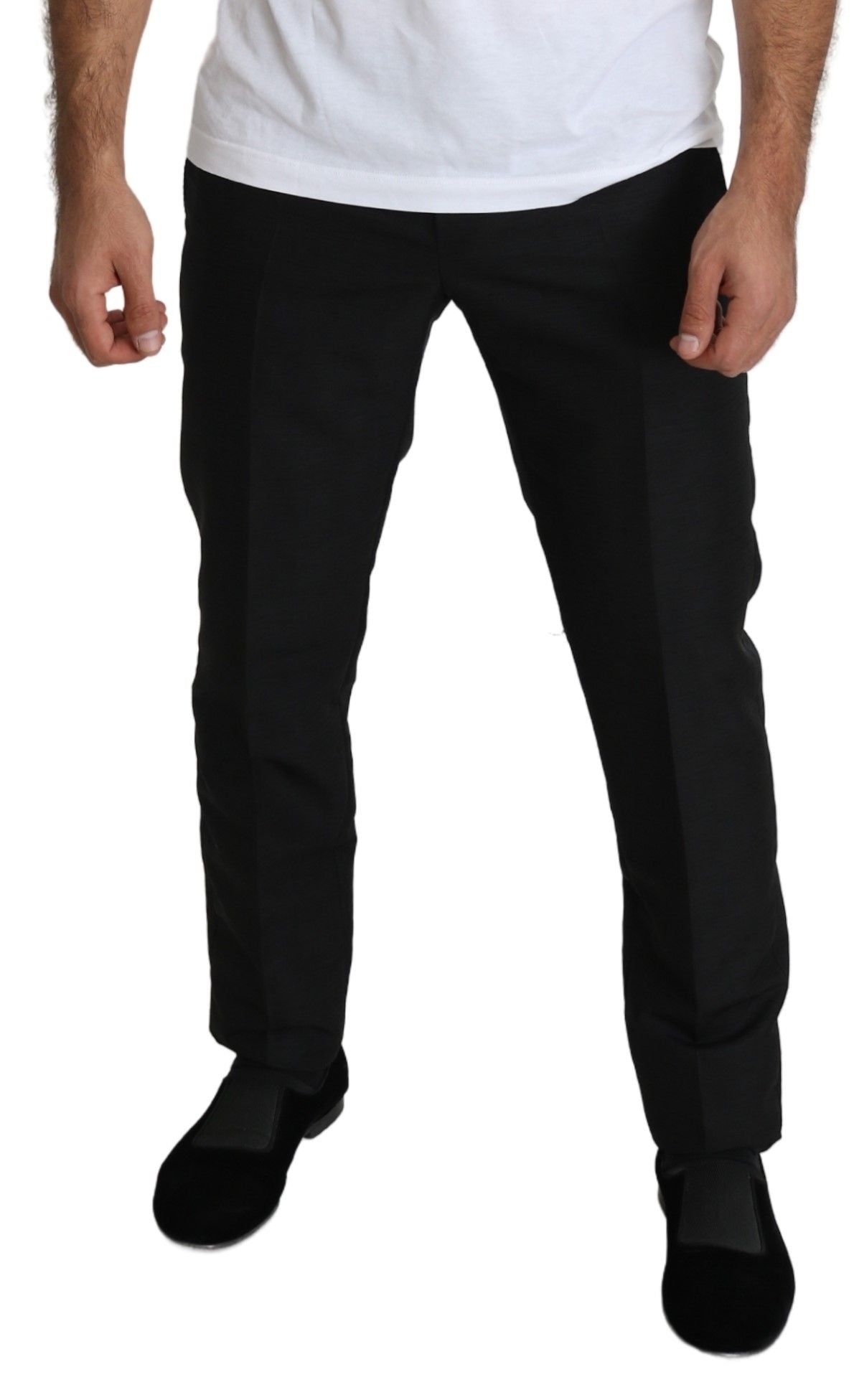 Elegant Wool Blend Slim Dress Pants