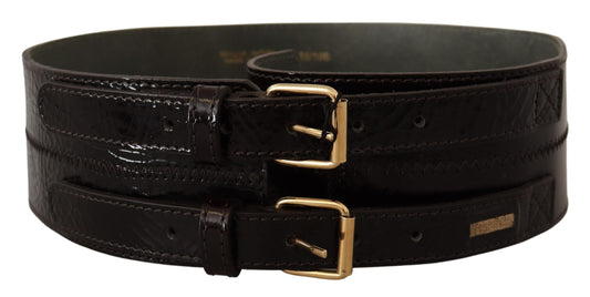 Elegant Brown Leather Fashion Belt