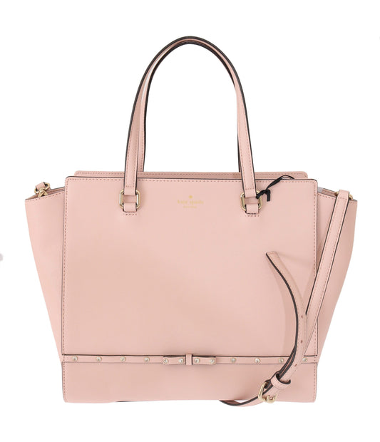 Elegant Pink Leather Shoulder Bag