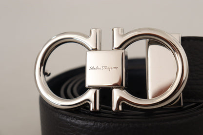 Reversible Marine Blue and Black Calf Leather Belt