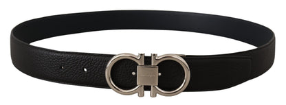 Reversible Marine Blue and Black Calf Leather Belt