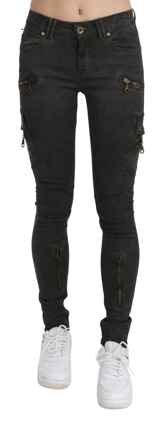 Chic Black Mid Waist Flared Jeans