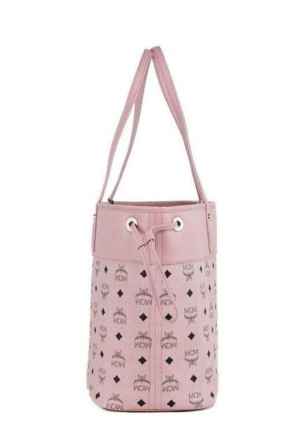 Aren Medium Soft Pink Mixed Visetos Leather Shopper Shoulder Tote Handbag