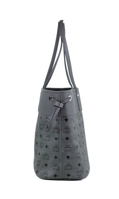 Aren Medium Dark Grey Mixed Visetos Leather Shopper Shoulder Tote Handbag