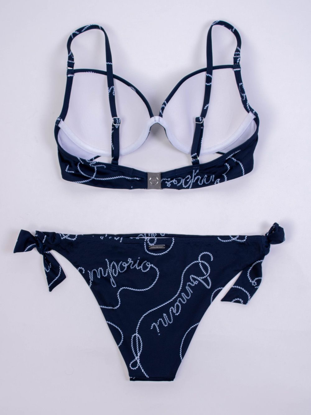 Chic Blue Triangle Terry Bikini Set