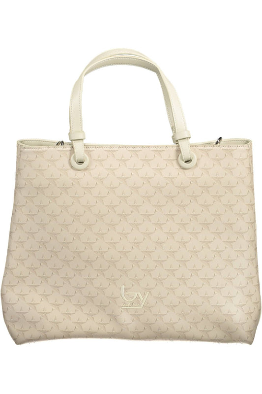 Beige Dual Compartment Chic Handbag