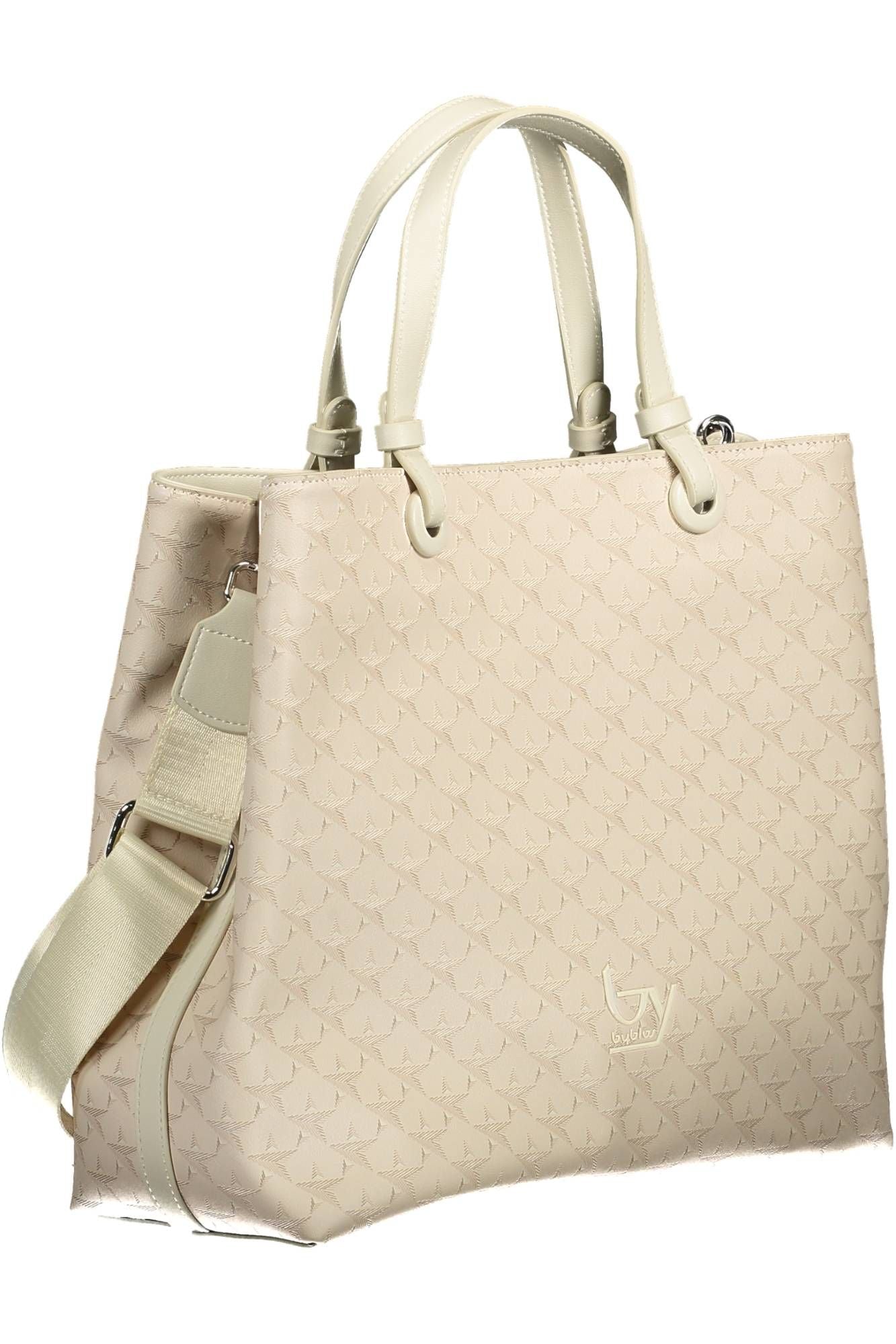 Beige Dual Compartment Chic Handbag