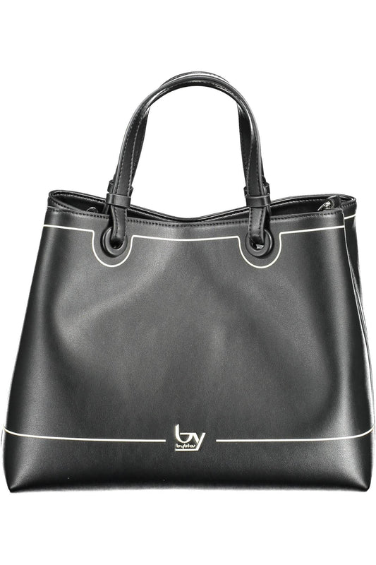 Elegant Black Two-Compartment Handbag