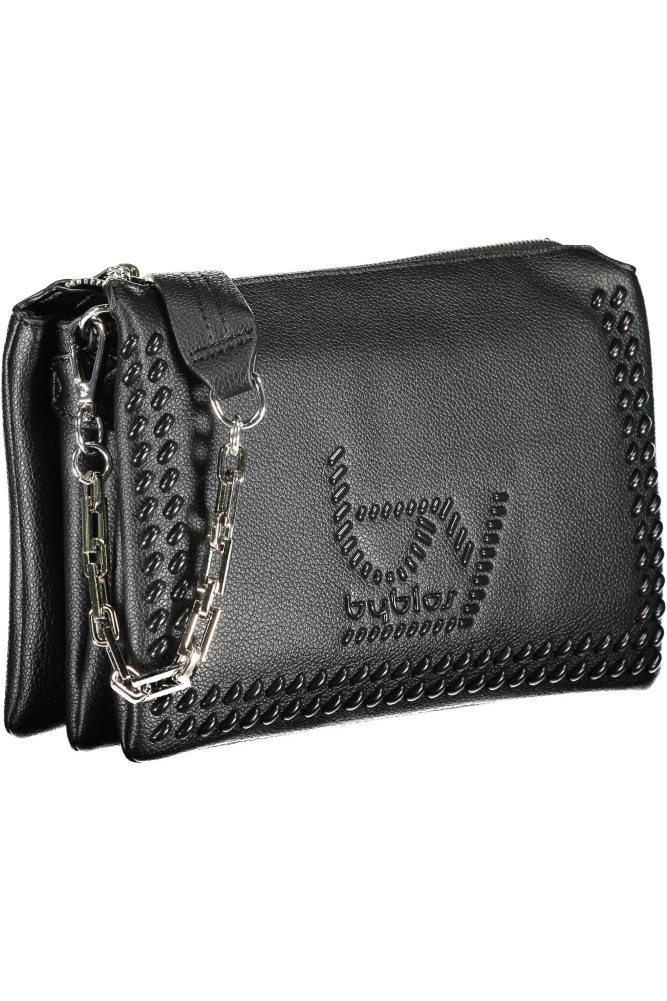 Elegant Chain-Handle Black Shoulder Bag