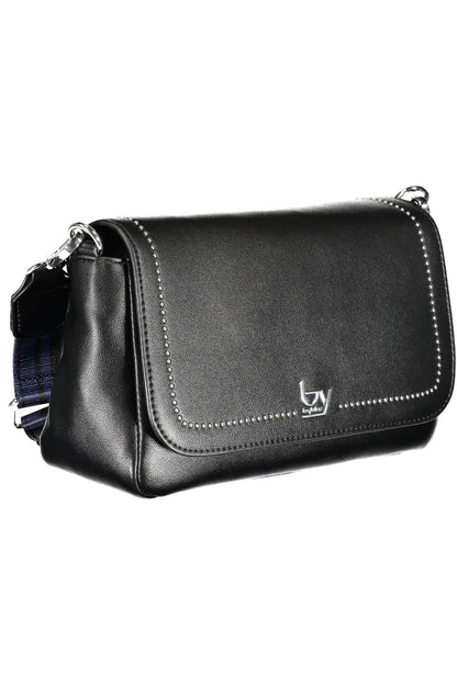 Elegant Black Contrasting Detail Handbag