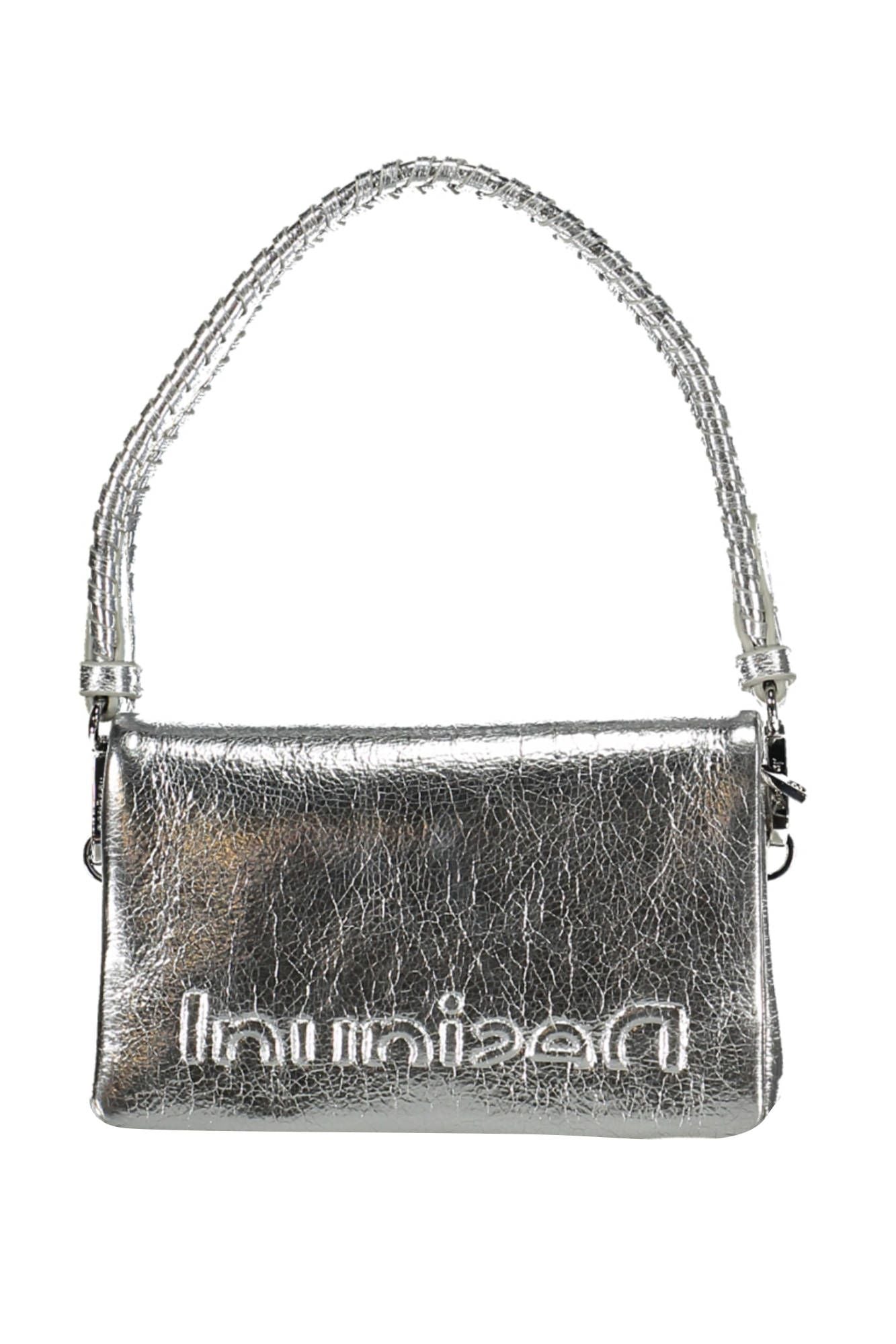 Chic Silver Polyurethane Shoulder Bag