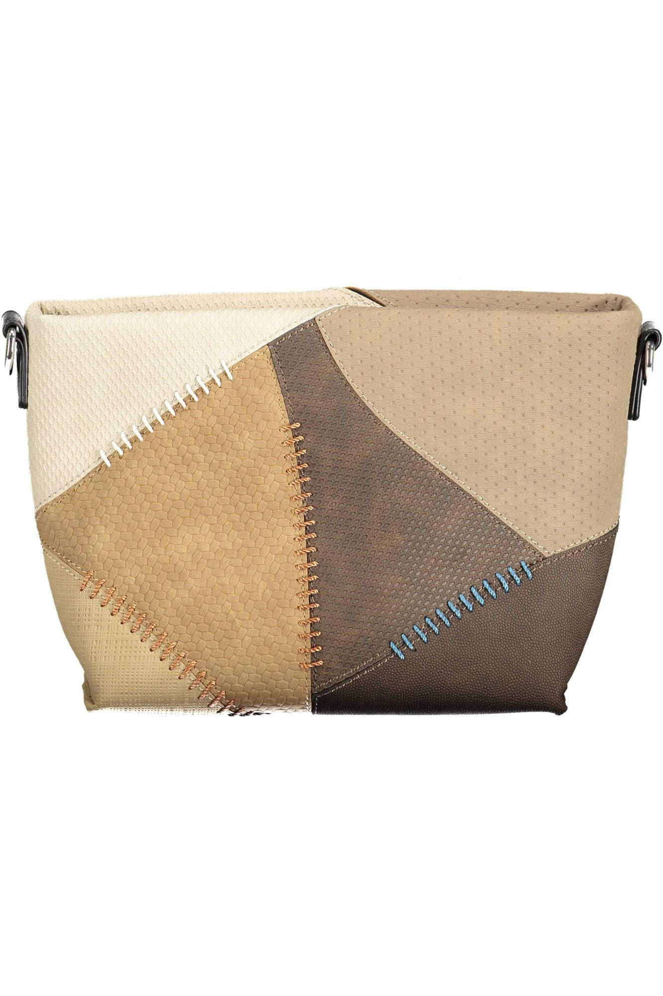 Chic Beige Shoulder Bag with Contrasting Details