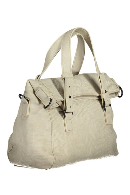 Chic White Contrasting Detail Handbag