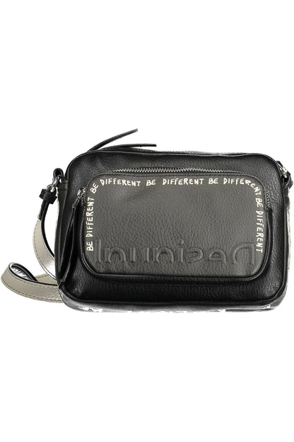 Chic Black Contrasting Detail Shoulder Bag