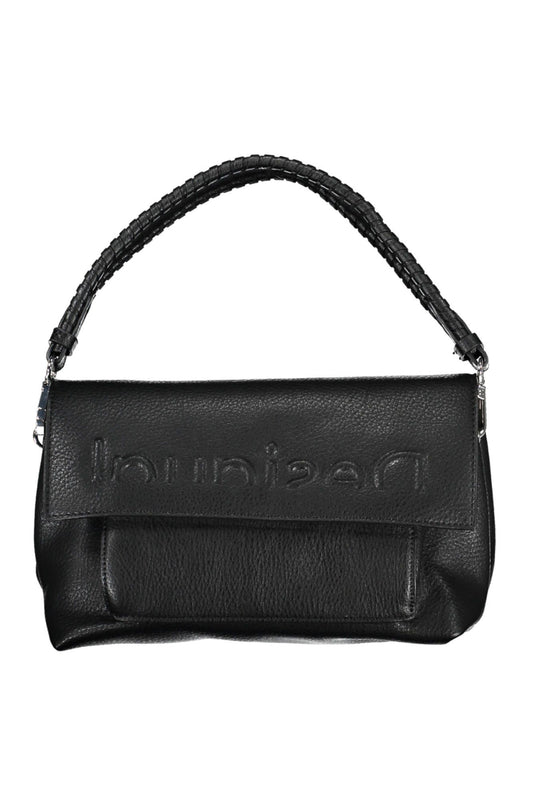 Elegant Black Multi-Pocket Handbag