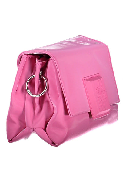 Chic Pink Contrast Detail Handbag