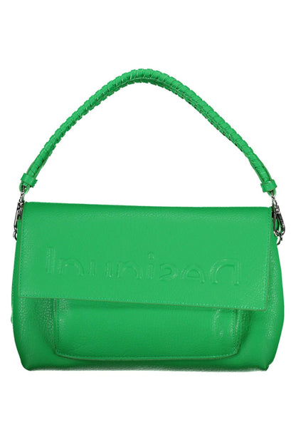 Chic Green Convertible Handbag With Versatile Straps